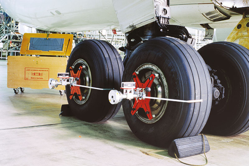 precise toe angel measurements to the fuselage centerline and camber measurements